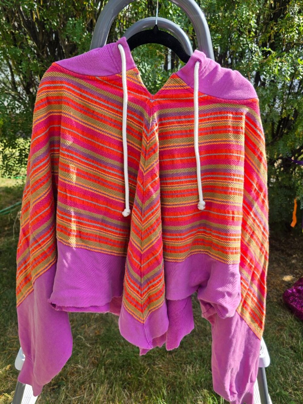 Free People Baja Hoodie Poncho Sweatshirt | M/L | Boho Oversized
